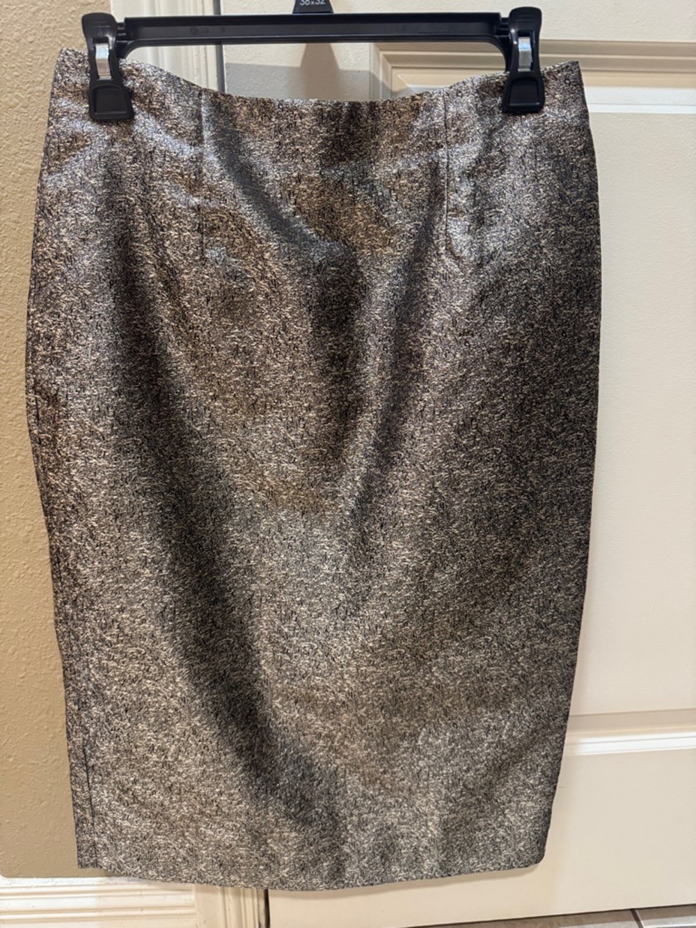 Worthington Metallic Gray Pencil Skirt